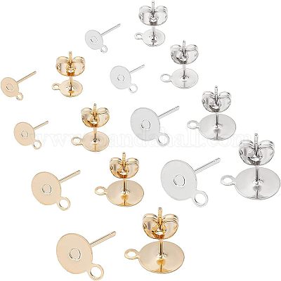 Фурнитура для сережек-гвоздиков из нержавеющей стали 304 STAS-UN0015-23-1