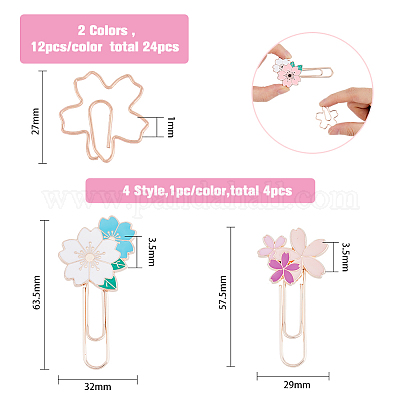 4 шт. эмалевые и железные скрепки из сплава сакуры IFIN-FH0001-70-1