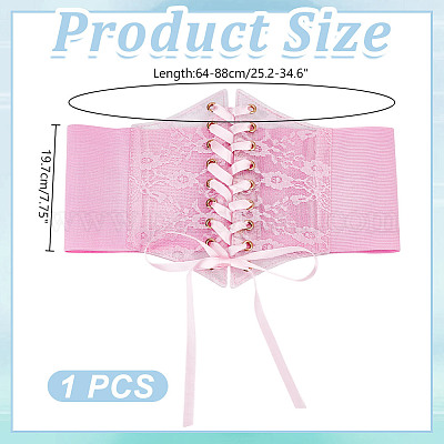 Корсетные ремни из ПВХ на шнуровке с полиэстеровой лентой для женщин AJEW-WH0678-79B-1