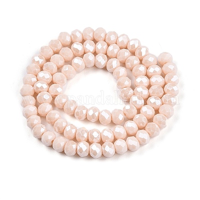 Стеклянные бусины с гальваническим покрытием  EGLA-A044-P6mm-A05-1