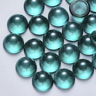 Transparent Spitzlackieren Glas Cabochons&nbsp;GLAA-S190-013B-B01-1
