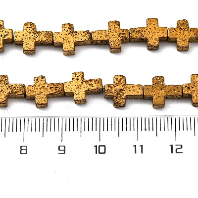 Гальванические бусины из натуральной лавы G-A256-A01-01B-1