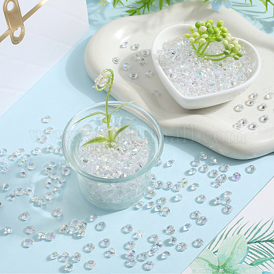 4 набор акриловых кабошонов со стразами с заостренной концом GACR-SP0001-02B-1