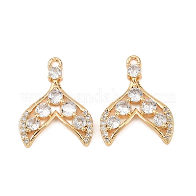 Латунные микро проложить кубического циркония подвески KK-K407-46A-G-1