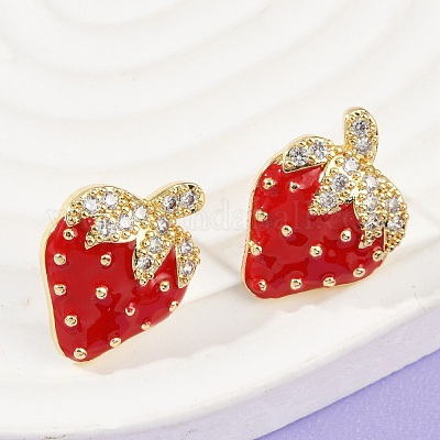 Серьги-гвоздики из циркония EJEW-F895-27C-01G-1