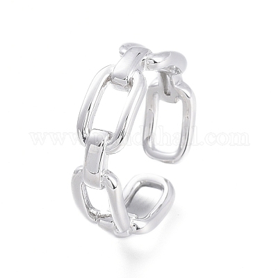 Латунь манжеты кольца RJEW-F103-04-P-1