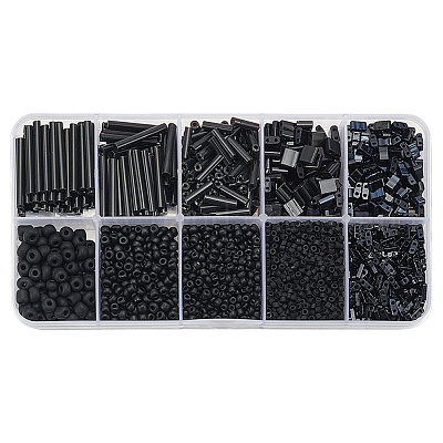 100 г набор из двух видов матовых непрозрачных стеклянных бусин SEED-GO0001-11D-1