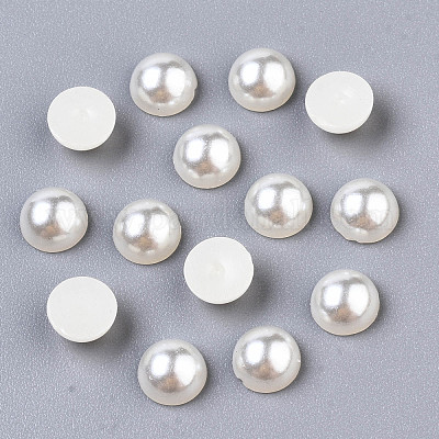 Абс пластмассовые имитационные жемчужные кабошоны&nbsp;SACR-S738-6mm-Z24-1