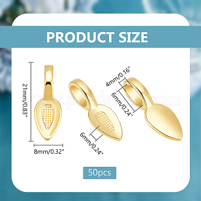 50 шт. литые плоские накладные скобы с клеевым соединением FIND-PH0020-14-1