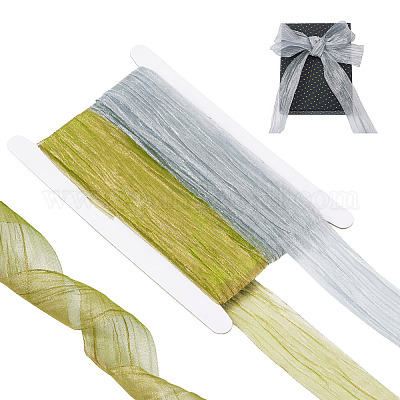 10 ярд двухцветной полиэстеровой ленты с морщинами OCOR-TA0001-95-1