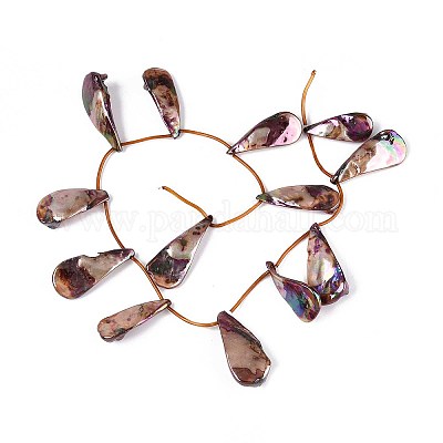 Нити бусин из натуральных пресноводных ракушек SHEL-T020-55F-1