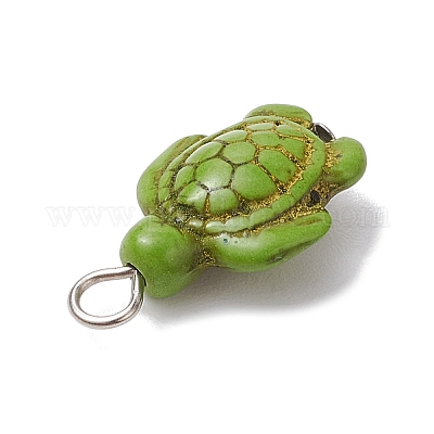 Окрашенные синтетические бирюзовые подвески PALLOY-JF02897-1