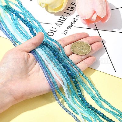 Стеклянные бусины с гальваническим покрытием  EGLA-FS0001-42A-1