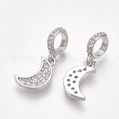 Латунь микропейв кубический цирконий европейские подвески с подвесками X-KK-T035-120-1