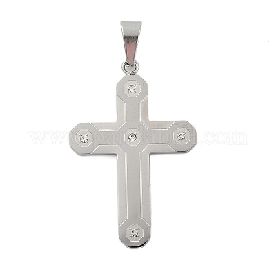 Подвески из нержавеющей стали 304 со стразами STAS-G346-47E-P-1