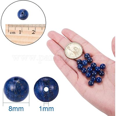 Природный лазурит бисером G-NB0001-03-1