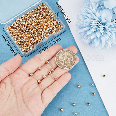 400 шт. бусины из нержавеющей стали марки 304 STAS-BBC0002-92-1