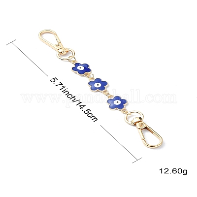 Ремешок для сумки из сплава эмали сглаза с цветком и цветком FIND-YW00004-1