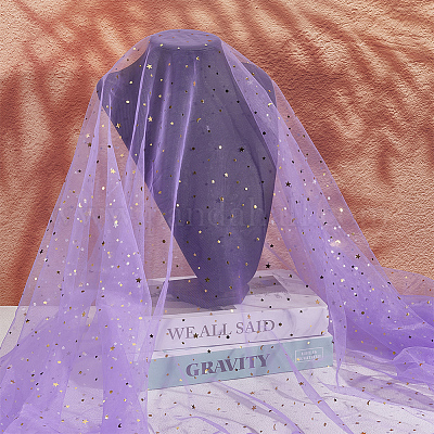 Нейлоновая сетка с узором «звезда и луна» DIY-WH20048-006B-1