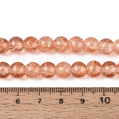 Окрашенного распылением треск стеклянные бусы нити CCG-Q001-8mm-05-1