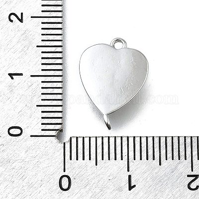 Латунные сердечки-бантики KK-K400-49P-02-1