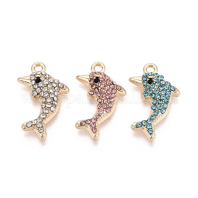 Подвески из сплава со стразами PALLOY-T091-23M-G-1