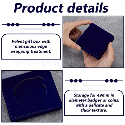 Квадратные футляры для хранения памятных монет из eva CON-WH0201-005B-1