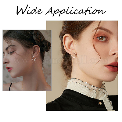 24 шт. 3-х цветная фурнитура для сережек-гвоздиков из нержавеющей стали 304 STAS-DC0014-80-1