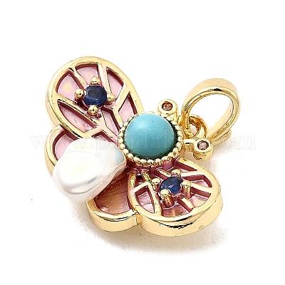 Латунные микро проложить кубического циркония подвески KK-H089-18G-1