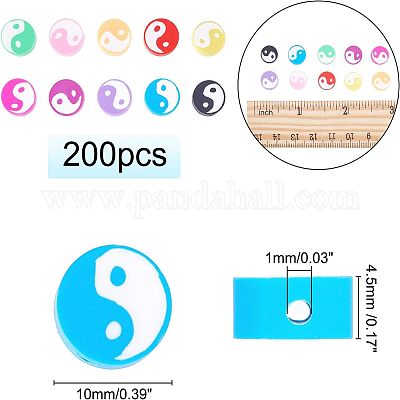 Бусины из полимерной глины ручной работы CLAY-NB0001-34-1