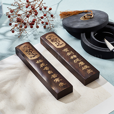 Дерево китайская каллиграфия вес бумаги литой AJEW-WH0326-35-1