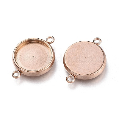 Ионное покрытие (IP) 304 нержавеющая сталь кабошон коннектор настройки STAS-I161-03E-RG-1