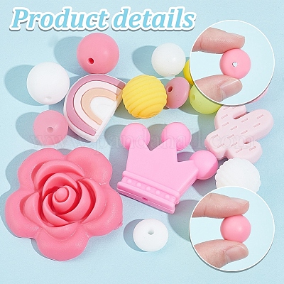 16 стиль пищевых экологически чистых силиконовых бусин SIL-PH0001-08-1