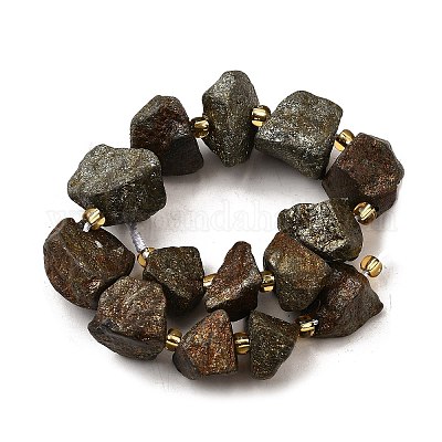 Нити бусин из необработанного натурального пирита G-Z087-A06-1