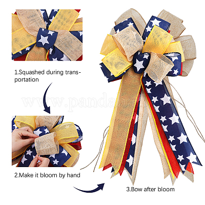 Большой бант из полиэстера FIND-WH0126-414B-1