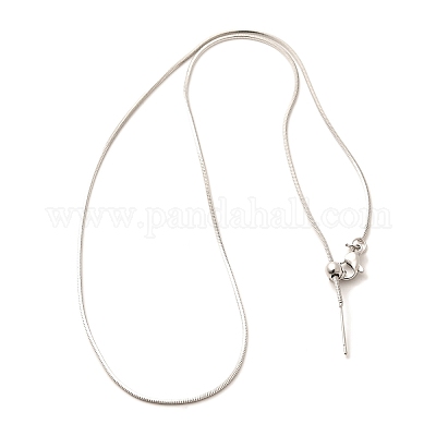 1 мм стойка покрытие латунь круглая змейка цепь регулируемый слайдер ожерелья для женщин мужчин MAK-L044-50P-1