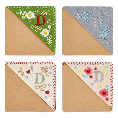 4 шт. 4-х стилевые закладки для книг с вышивкой из фетра FIND-HY0003-46D-1