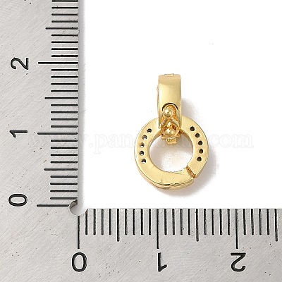 Реечное покрытие латунь микро паве прозрачный кубический цирконий твистер застежки KK-A222-05B-G-1