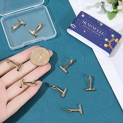 8 шт. брошь-трансформер из сплава с крючками для подвески&nbsp;FIND-SC0019-06B-G-1