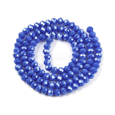 Стеклянные бусины с гальваническим покрытием  EGLA-A044-P4mm-A32-1