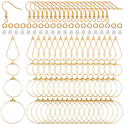 Набор для самостоятельного изготовления латунных сережек-капель и колец KK-SP0002-10A-1