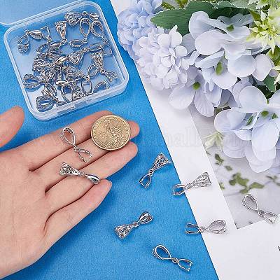 30 шт. филигранный держатель для подвески из латуни с покрытием KK-SP0002-02-1