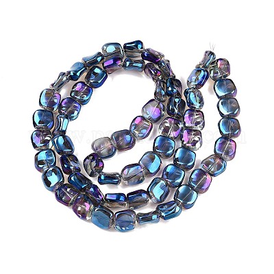 Стеклянные бусины с гальваническим покрытием  EGLA-N012-07X-1