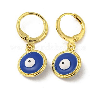 Серьги с подвесками из латуни с покрытием из настоящего 18-каратного золота EJEW-L269-007G-07-1