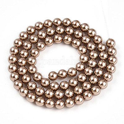 Выпечка из окрашенного перламутрового стекла жемчужные бусинки HY-N002-5mm-A06-1