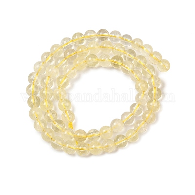 Естественный лимонный кварц нитей бисера G-P596-6mm-01-1