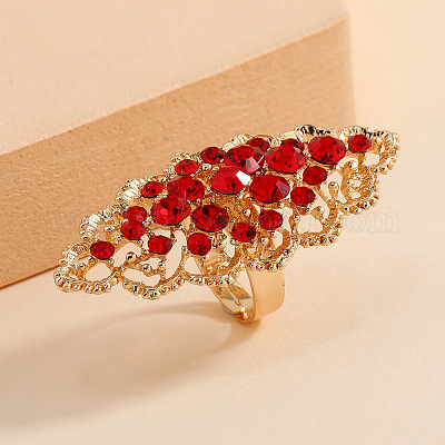 Геометрические полые кольца из сплава со стразами DY9557-2-1