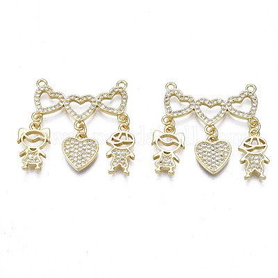 Кулоны из латуни с микропаве ZIRC-N039-177-NF-1