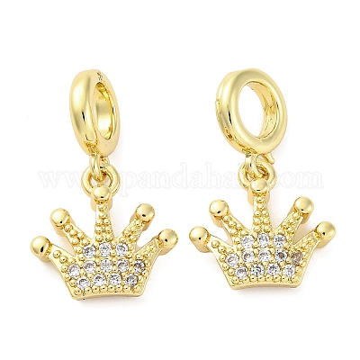 Латунь микропейв кубический цирконий европейские подвески с подвесками KK-D325-14G-1