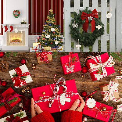 40 комплект 8-х стилевых необработанных деревянных подвесных украшений WOOD-GF0001-82-1